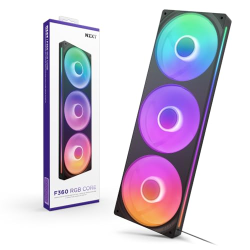 NZXT F360 RGB Core - 360mm Single-Frame Fan Unit with 3 x 120mm